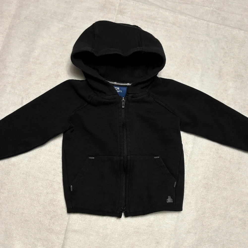 GAP Kids 12-18 mo Classic Black Zip-Up Hoodie